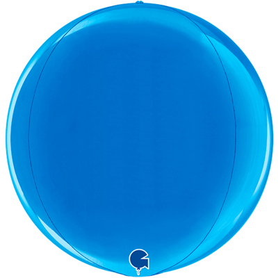 Шарики из фольги Шар 3D Сфера 38см Металлик Blue