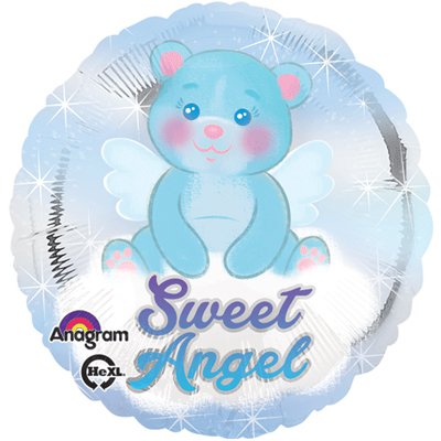 Шар 18", SWEET ANGEL Медвежонок голубой