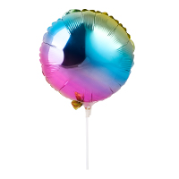Шарик без рисунка 9" круг Радуга нежная
