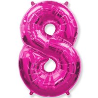 Шарик цифра "8", 101см Fuchsia