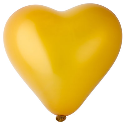 Шары Сердце 10" 25 см Металлик Золотое