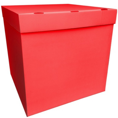 Коробка для надутых шариков красная