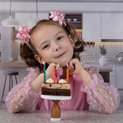 Свечи для торта Сердца, 12 штук