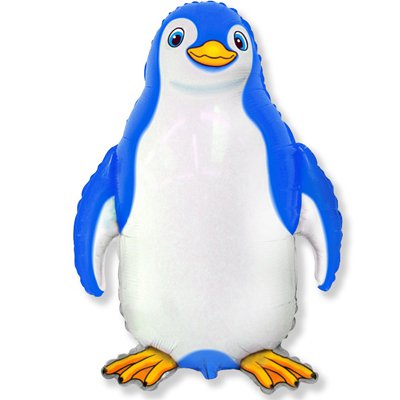 Шар фигура Счастливый пингвин синий