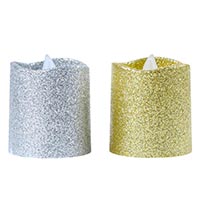 Свеча светодиод золот/серебр асс 4,5см