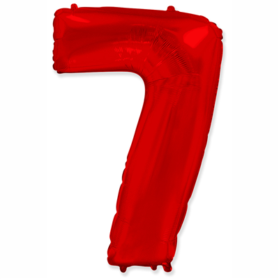 Шарики из фольги Шарик цифра "7", 40" Red