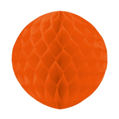 Декорации подвески Шар бумажный оранжевый, 30 см