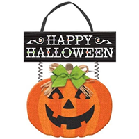 Подвеска HAPPY HWN Тыква блеск 31х36см