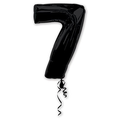 Шар фигура цифра 7 Black