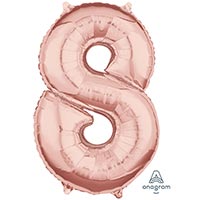 Шар фигура цифра "8", 66см Rose Gold