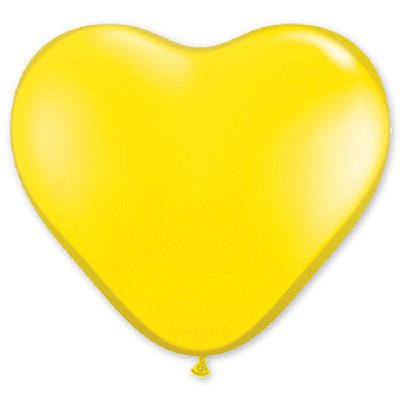 Шар Сердце 06" Стандарт Yellow, 15 см