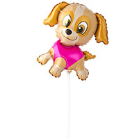 Шар Мини фигура Щенок в розовом Скай