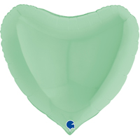 Шар СЕРДЦЕ 91см Пастель Matte Green