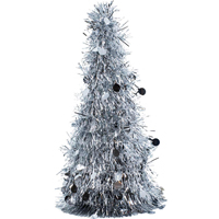 Елка мишура настол серебряная 26см