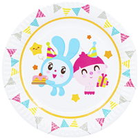 Тарелки большие Малышарики Флажки, 6 шт