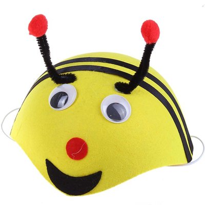 Шляпа Пчелка желтая фетр