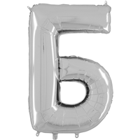 Шар буква "Б", 66см Silver