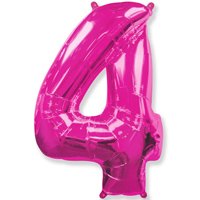 Шарик цифра "4", 101см Fuchsia