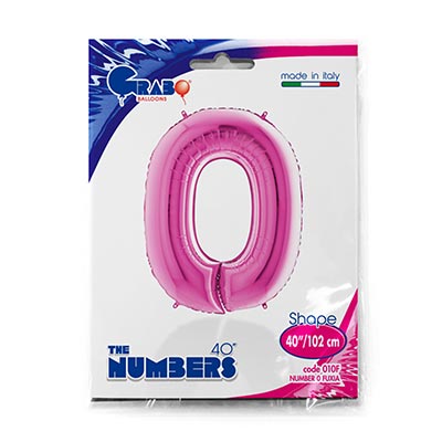 Шарики из фольги Шар цифра "0", 101см Pink