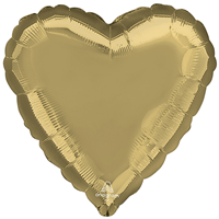 Шар Сердце 45см Металлик White Gold