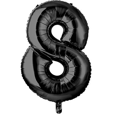 Шар цифра "8", 66см Black