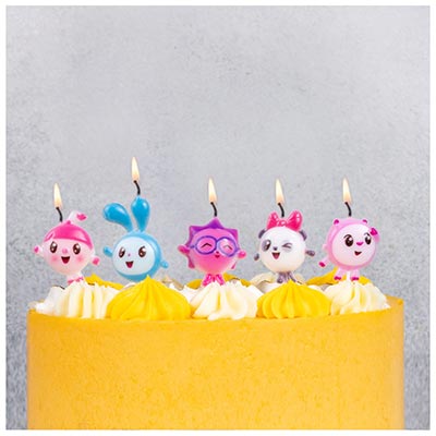 Свечи для торта Малышарики 1ГОДИК