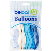 Шарики 32см ассорти Голубая гамма 12шт