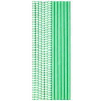 Трубочки для коктейля Пастель мятная