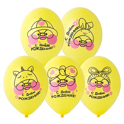 Животные Шары 36см С днем рождения Уточка 1103-2702