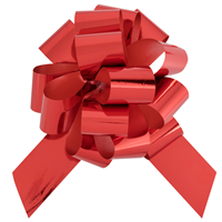 Бант-шар складной метал красный 11см/G