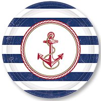 Тарелки большие Морская, 8 штук