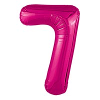 Шар цифра "7", 101см Металлик Fuchsia