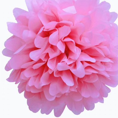 Бумажный помпон светло-розовый 25 см
