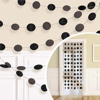 Гирлянда Круги Black блеск 2,1м 6шт