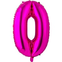 Шар цифра "0", 66см Fuchsia