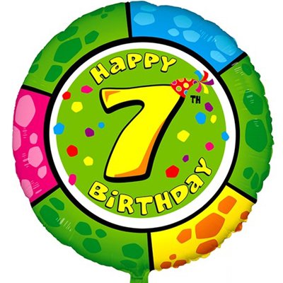 Шарик 45см Happy Birthday Цифра "7"