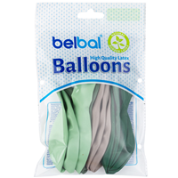 Шарики 32см ассорти Зеленая гамма 12шт