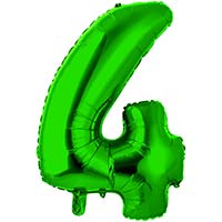 Шар цифра "4", 66см Green
