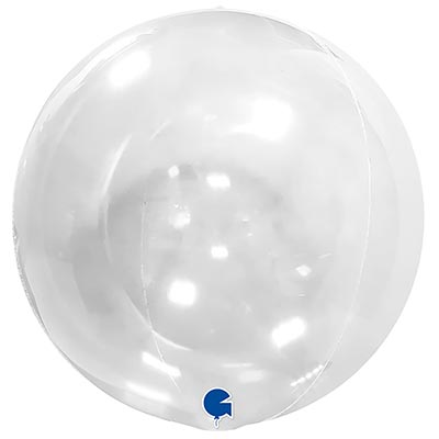 Шарики из фольги Шар 38см Bubble прозрачный Кристалл