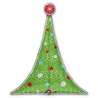 Шар фигура Новый год Елка блеск