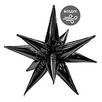 Шар 3D ЗВЕЗДА 66см Составная Black