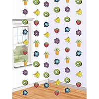 Гирлянда вертик Фрукты цветы 2,1 м, 6 шт