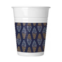 Стаканы пластиковые Неон, 8 штук