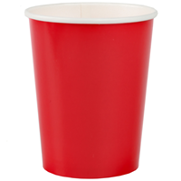 Стакан красный 250мл 6шт