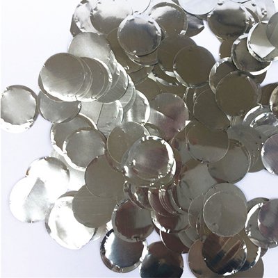 Конфетти Круг серебро фольг 4см 100гр