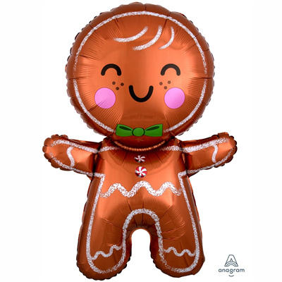 Шар фигура Пряничный человечек улыбается