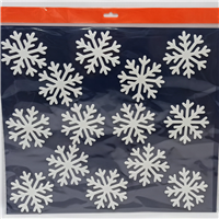 Наклейки на окно Новый Год Снежинки 10см