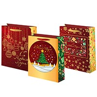 Пакет бум С НГ бордовый 18х23см