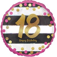 Шар 18", 45см, HB 18 Полосы черно-белые