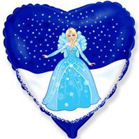 Шарик 45см Принцесса в синем сердце